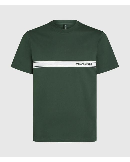 Karl Lagerfeld Green Logo Beach T-Shirt for men