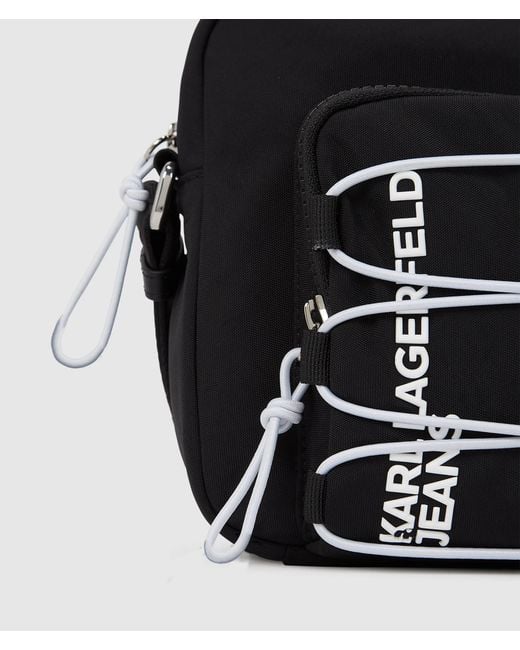 KL Jeans Black Utility Drawstring Camera Bag for men