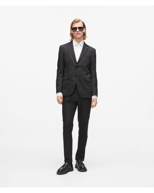 Karl Lagerfeld Black All-Over-Print Blazer for men