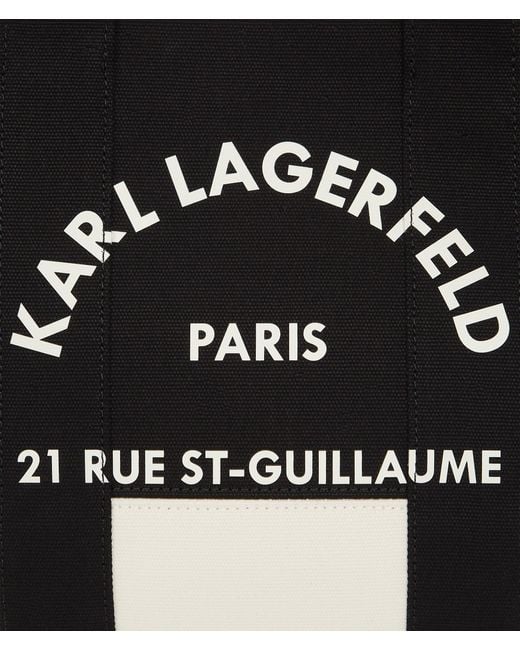 Karl Lagerfeld Black Rue St-guillaume Medium Tote Bag