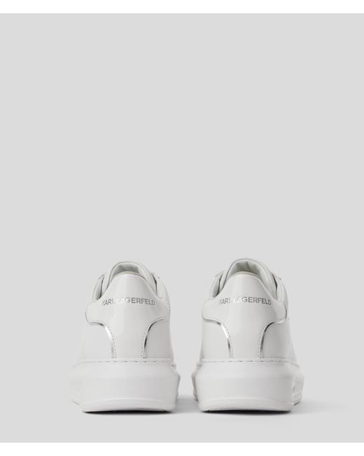 Karl Lagerfeld White Kapri Rhinestone Sneakers