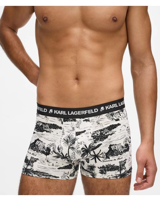 Karl Lagerfeld Green Villa La Vigie Trunks for men