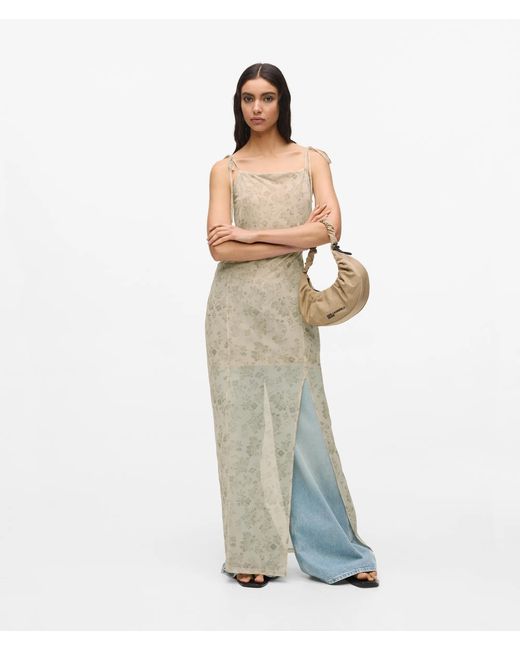KL Jeans White Floral Mesh Maxi Dress