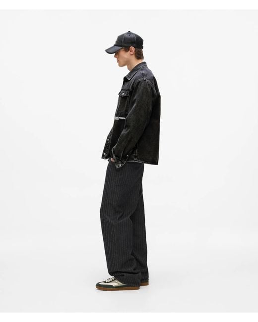 KL Jeans Black Karl Quote Denim Overshirt for men