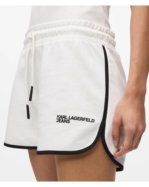 KL Jeans White Logo Sweat Shorts