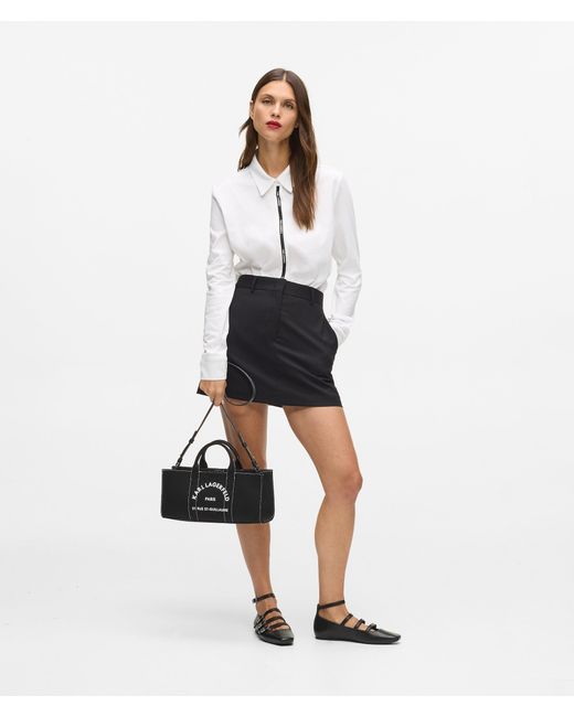 Karl Lagerfeld Black Rue St-Guillaume Elongated Tote Bag