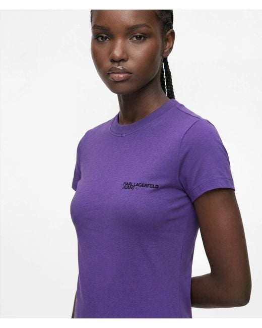KL Jeans Purple Slim-Fit T-Shirt