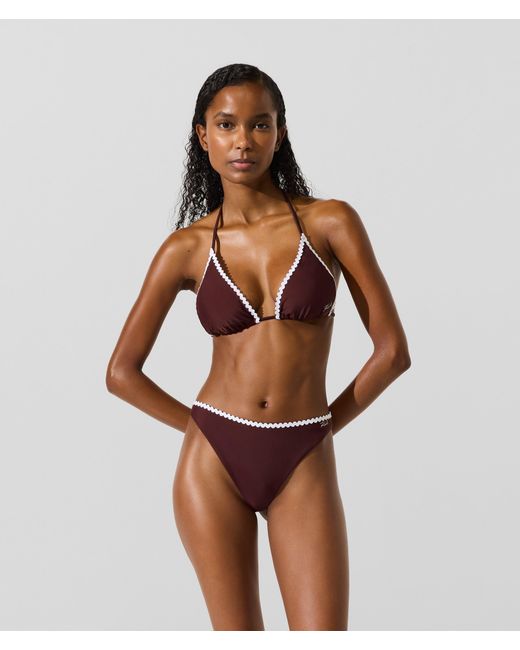 Culotte De Bikini À Volants, Femme, Taille Karl Lagerfeld en coloris Purple