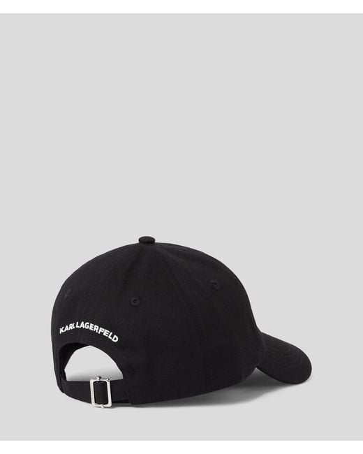 Karl Lagerfeld Black K/Ikonik 2.0 Baseball Cap