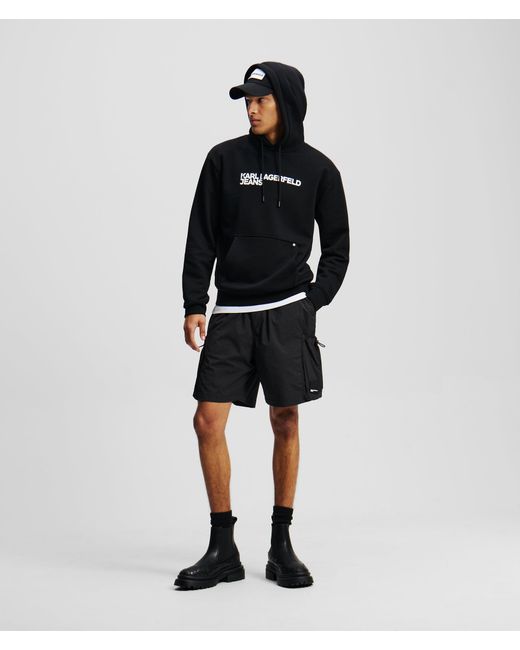 KL Jeans Black Logo Hoodie for men