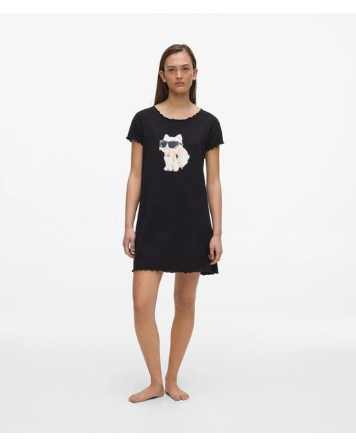 Karl Lagerfeld Blue Ikon Choupette Pajama Dress