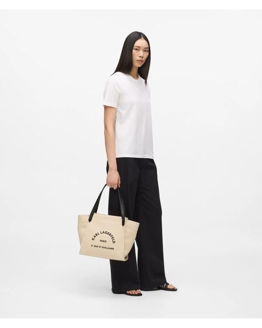 Karl Lagerfeld Natural Rue St-Guillaume Winged Tote Bag