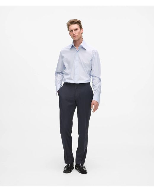 Karl Lagerfeld White Modern-Fit High-Stand Collar Shirt for men
