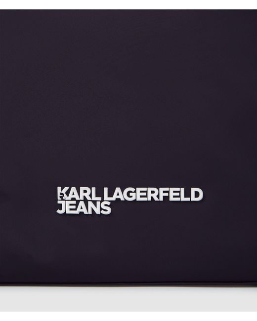KL Jeans Blue Large Cord Nylon Shoulder Bag