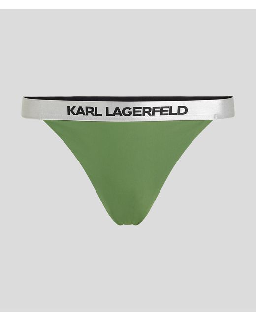 Karl Lagerfeld Green Karl Logo Bikini Bottoms