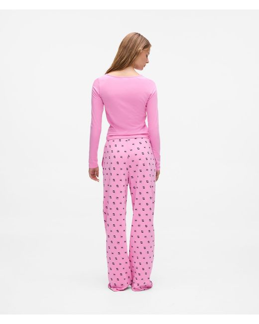Karl Lagerfeld Pink Ikon Pajama Set