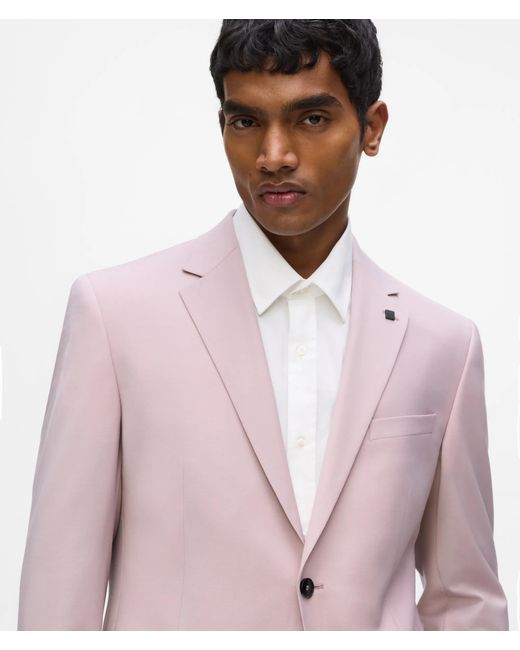 Karl Lagerfeld Pink Single-Breasted Slim-Fit Blazer for men