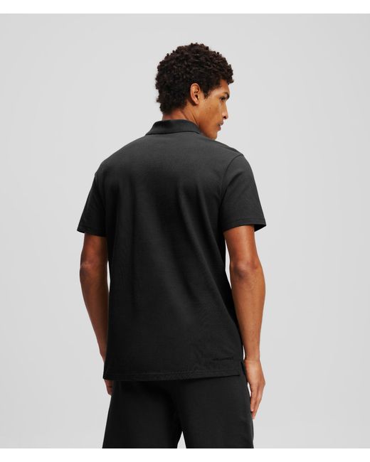 Karl Lagerfeld Black Kameo Polo Shirt for men
