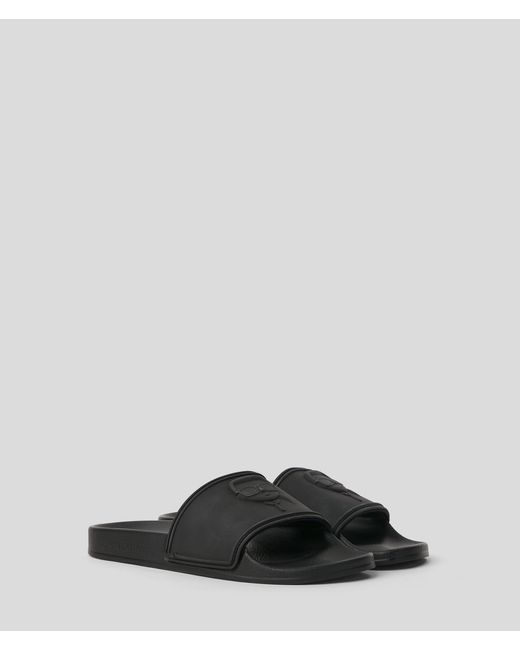 Karl Lagerfeld Black Ikon Nft Kondo Slippers for men