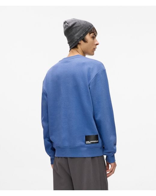 KL Jeans Blue Regular-Fit Logo Sweatshirt for men
