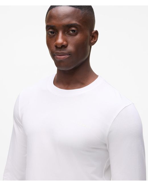 Karl Lagerfeld Blue Lounge Long-Sleeved T-Shirt – 2 Pack for men