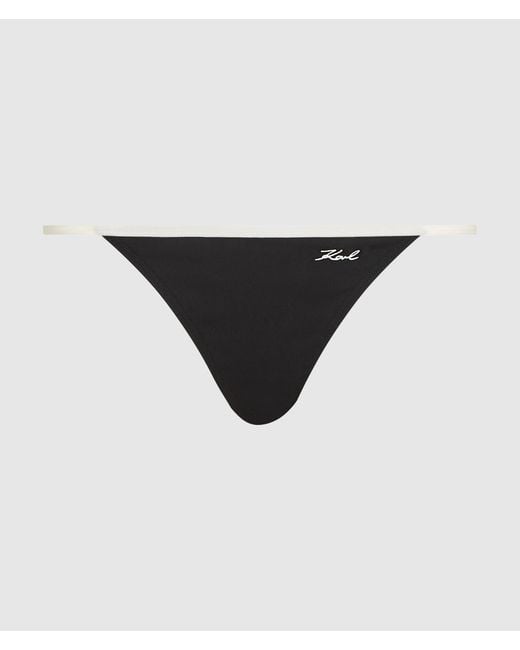 Karl Lagerfeld Black Signature Thong