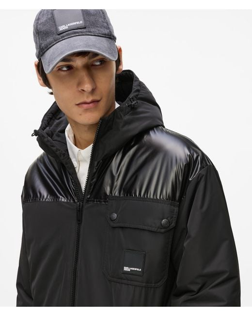 KL Jeans Black Utility Jacket for men