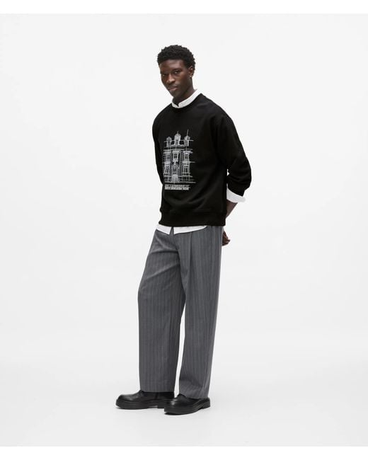 Karl Lagerfeld Sweatshirt Mit Maison De Karl-Illustration, Herren, Größe in Black für Herren