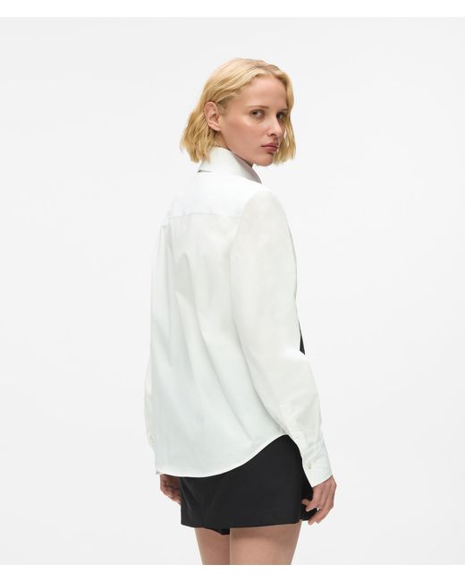 Karl Lagerfeld White Poplin Blouse