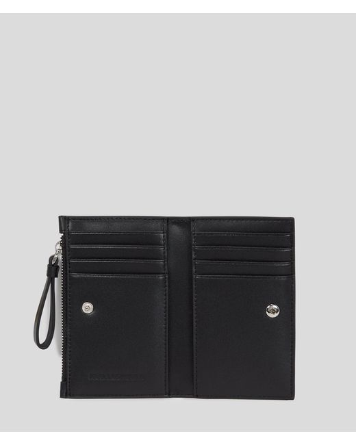 Karl Lagerfeld Black K/Circle Slim Bifold Wallet