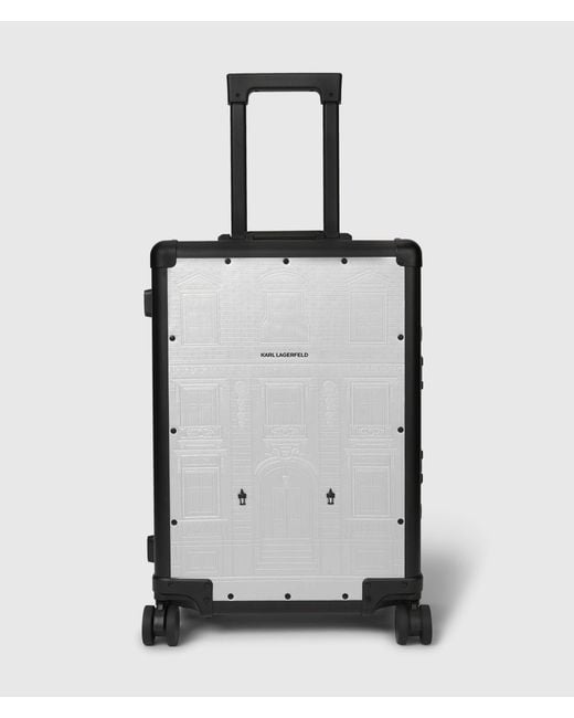Karl Lagerfeld Gray Rue St-Guillaume Metallic Trolley Bag
