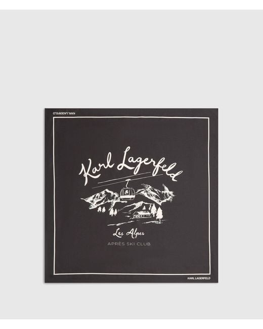 Karl Lagerfeld Black Après Ski Club Scarf