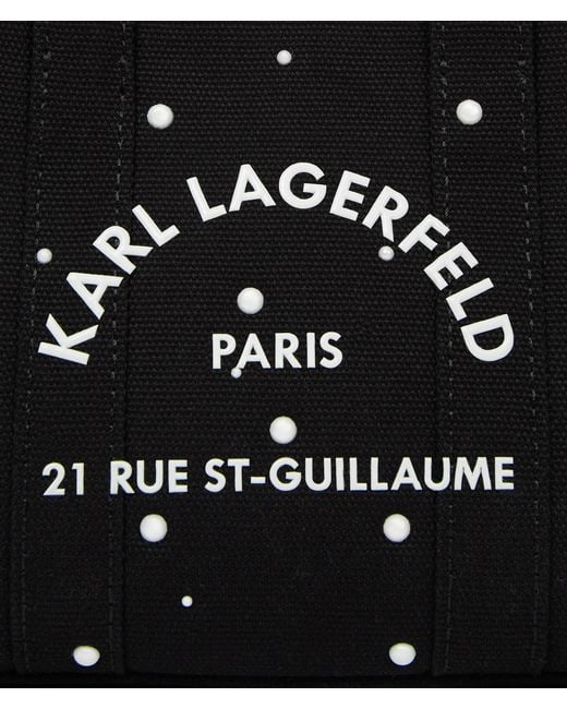 Karl Lagerfeld Black Rue St-Guillaume Mini Faux-Pearls Tote Bag