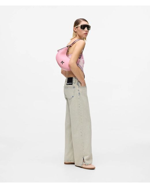 KL Jeans Pink Twin Strap Moon Bag