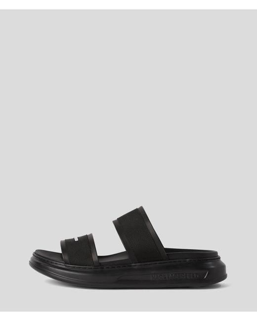 Karl Lagerfeld Black Kapri Dual Strap Sandals for men