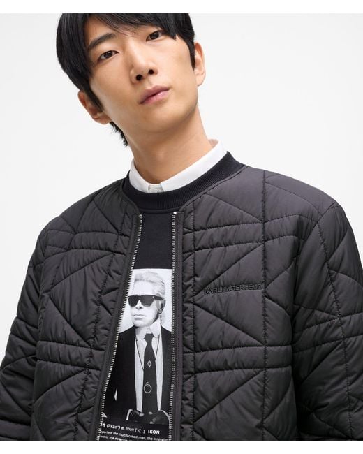Karl Lagerfeld Black Lightweight Packable Jacket for men