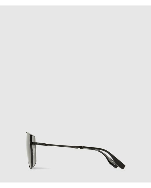 Karl Lagerfeld Gray Logo Rectangular Sunglasses for men