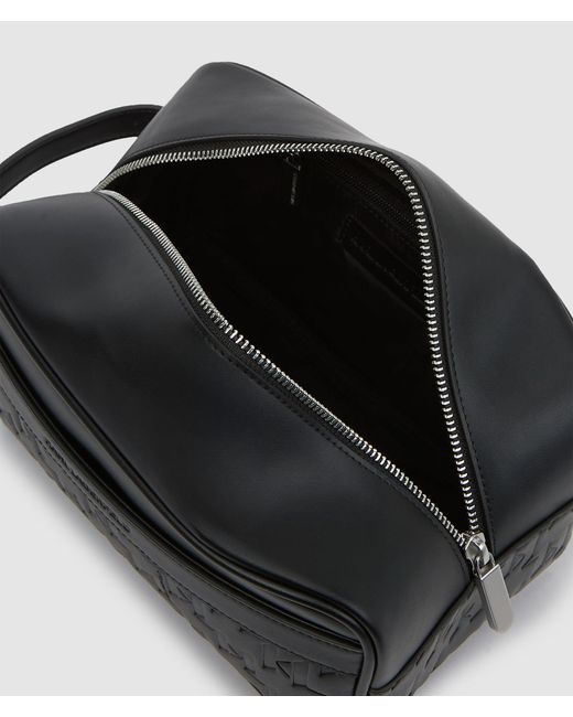 Karl Lagerfeld Black K/Traveller Wash Bag for men