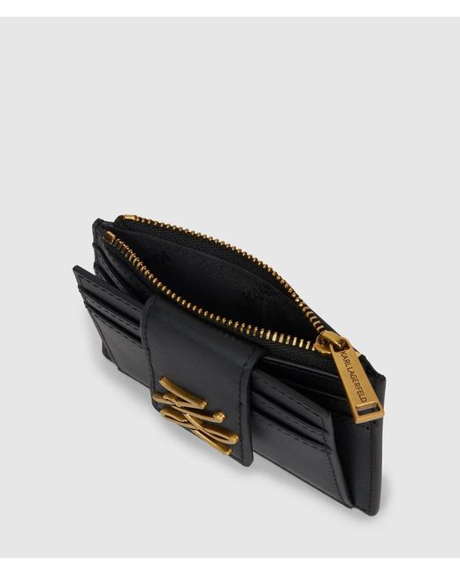 Karl Lagerfeld Black K/Autograph Zip Cardholder
