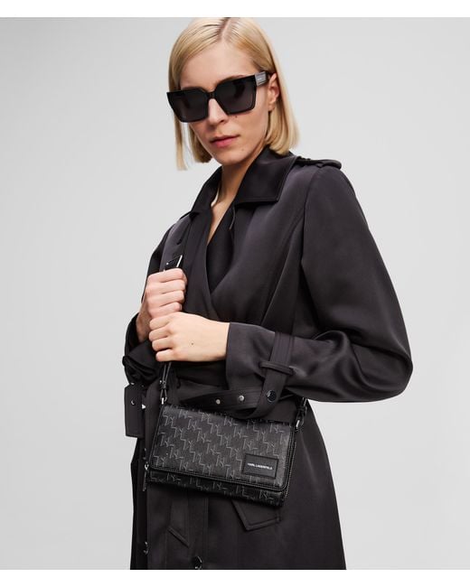 Karl Lagerfeld Black K/voyage Crossbody Wallet