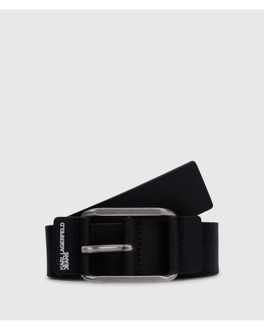 KL Jeans Black Vintage Leather Belt for men