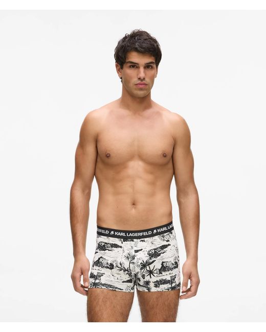 Karl Lagerfeld Green Villa La Vigie Trunks for men