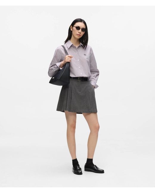 Karl Lagerfeld Purple Ikon Checked Shirt