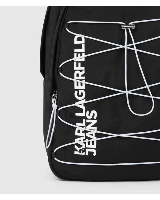 KL Jeans Black Utility Drawstring Backpack for men