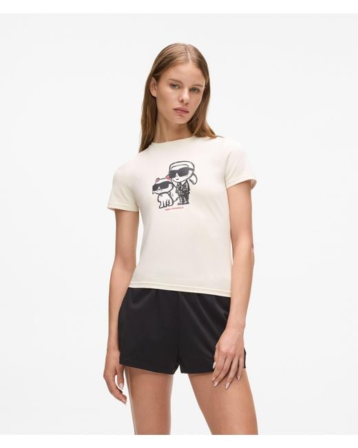 Karl Lagerfeld White Ikon Pajama T-Shirt
