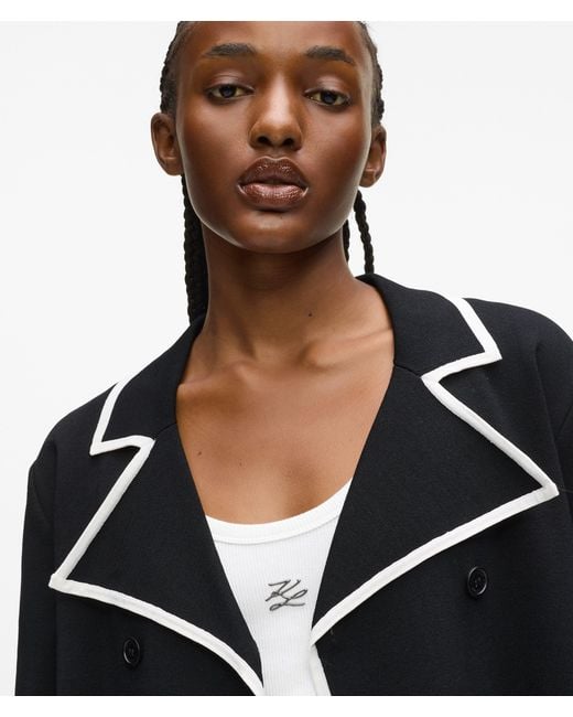 Karl Lagerfeld Black Tailored Cardigan