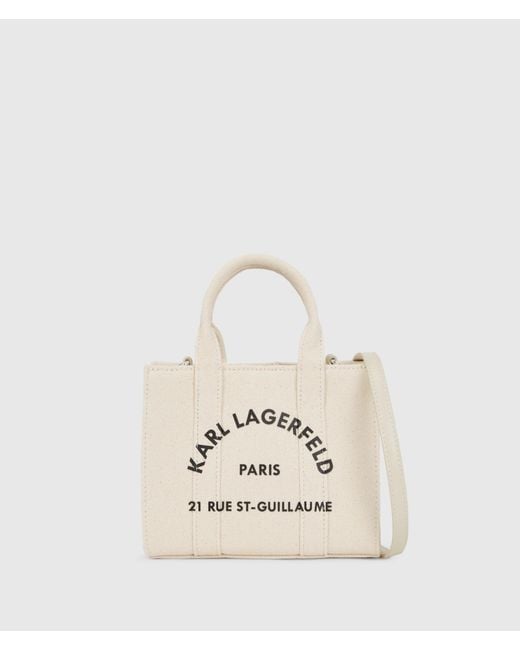 Karl Lagerfeld Natural Rue St-Guillaume Mini Tote Bag