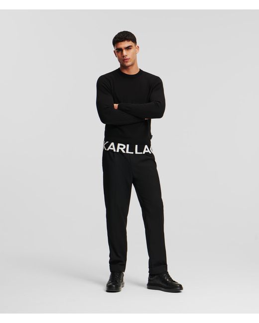 Karl Lagerfeld Black Karl Logo Sweater for men