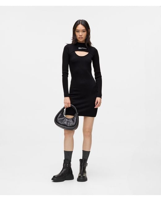 KL Jeans Black Cut Out Knit Dress