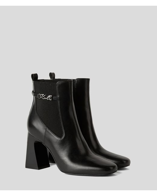 Karl Lagerfeld Black Astra Nova Ankle Gore Boots